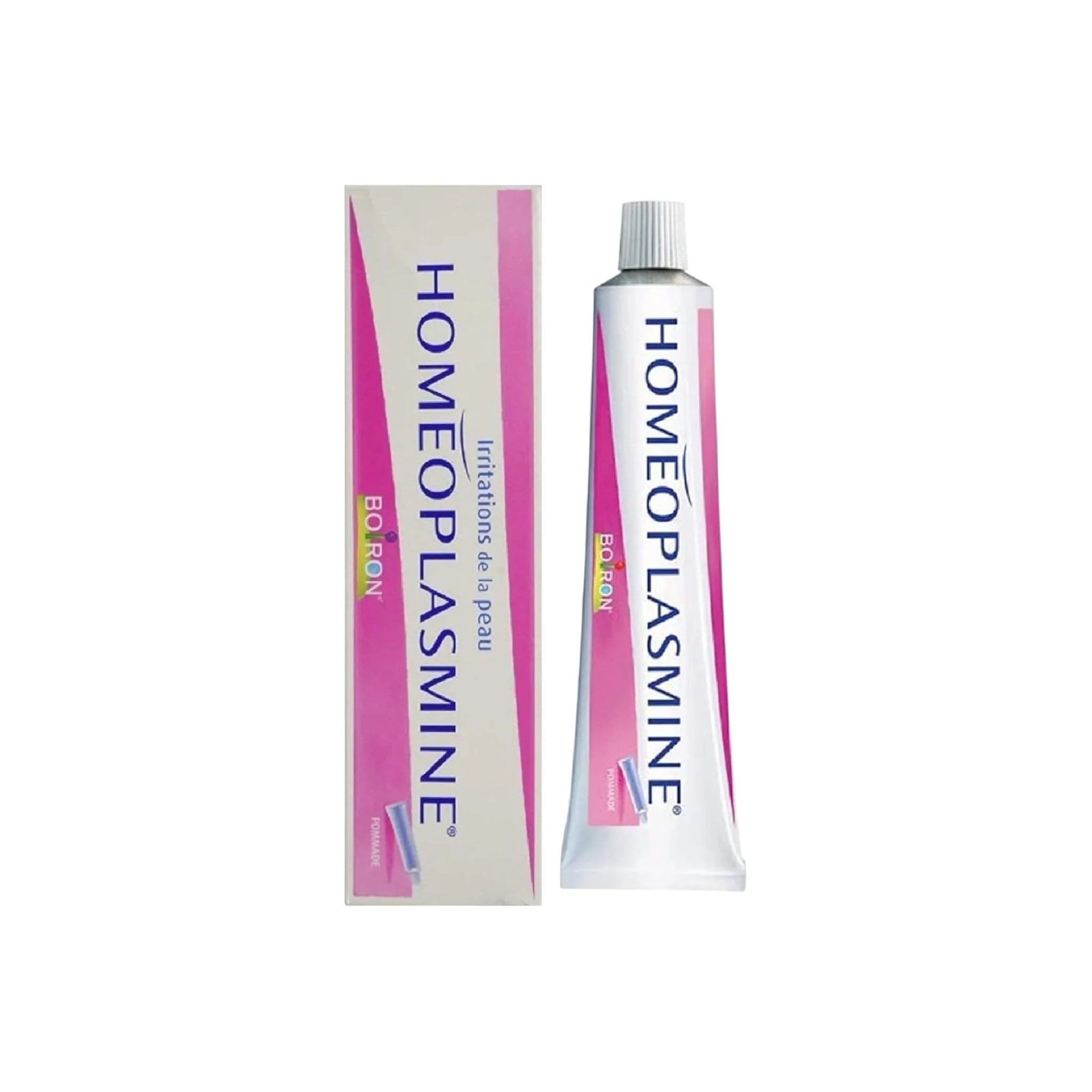 Homeoplasmine soothing skin balm tube and box, French pharmacy classic