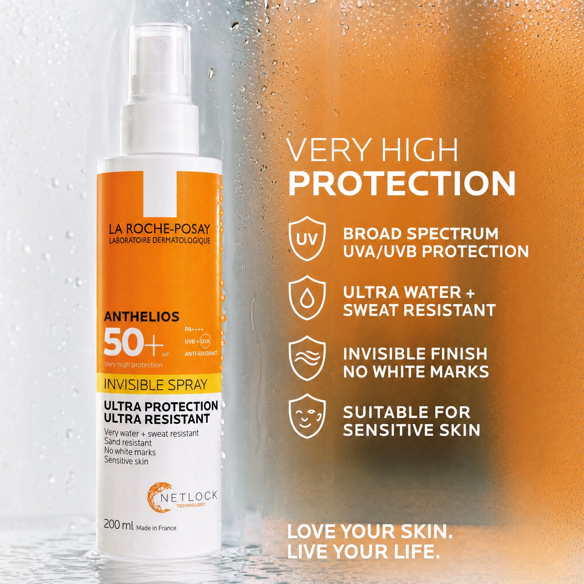 La Roche-Posay Anthelios Invisible Spray SPF50+ Water and Sweat Resistant Sunscreen