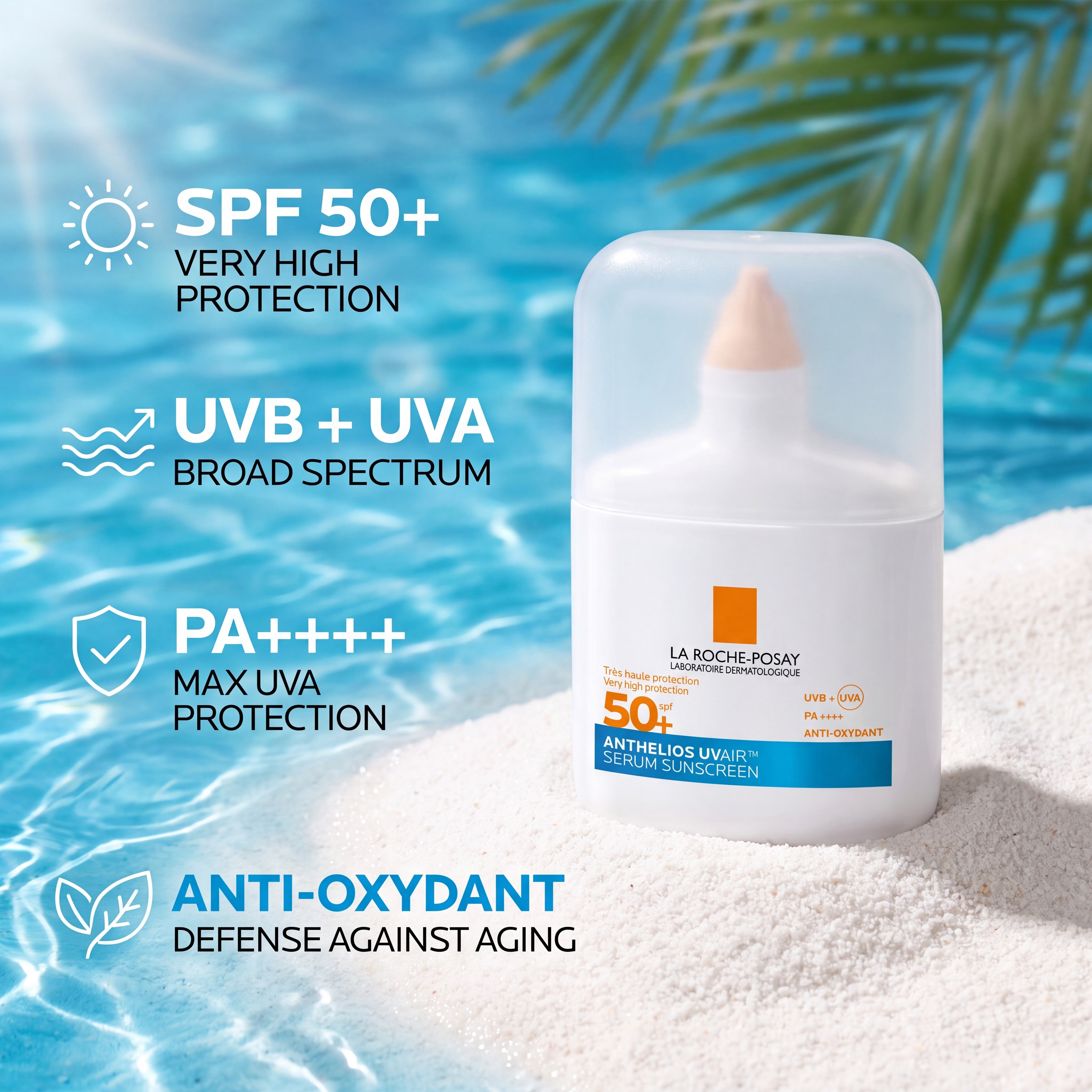 La Roche-Posay Anthelios UVAIR Serum Sunscreen SPF50+ – Beach