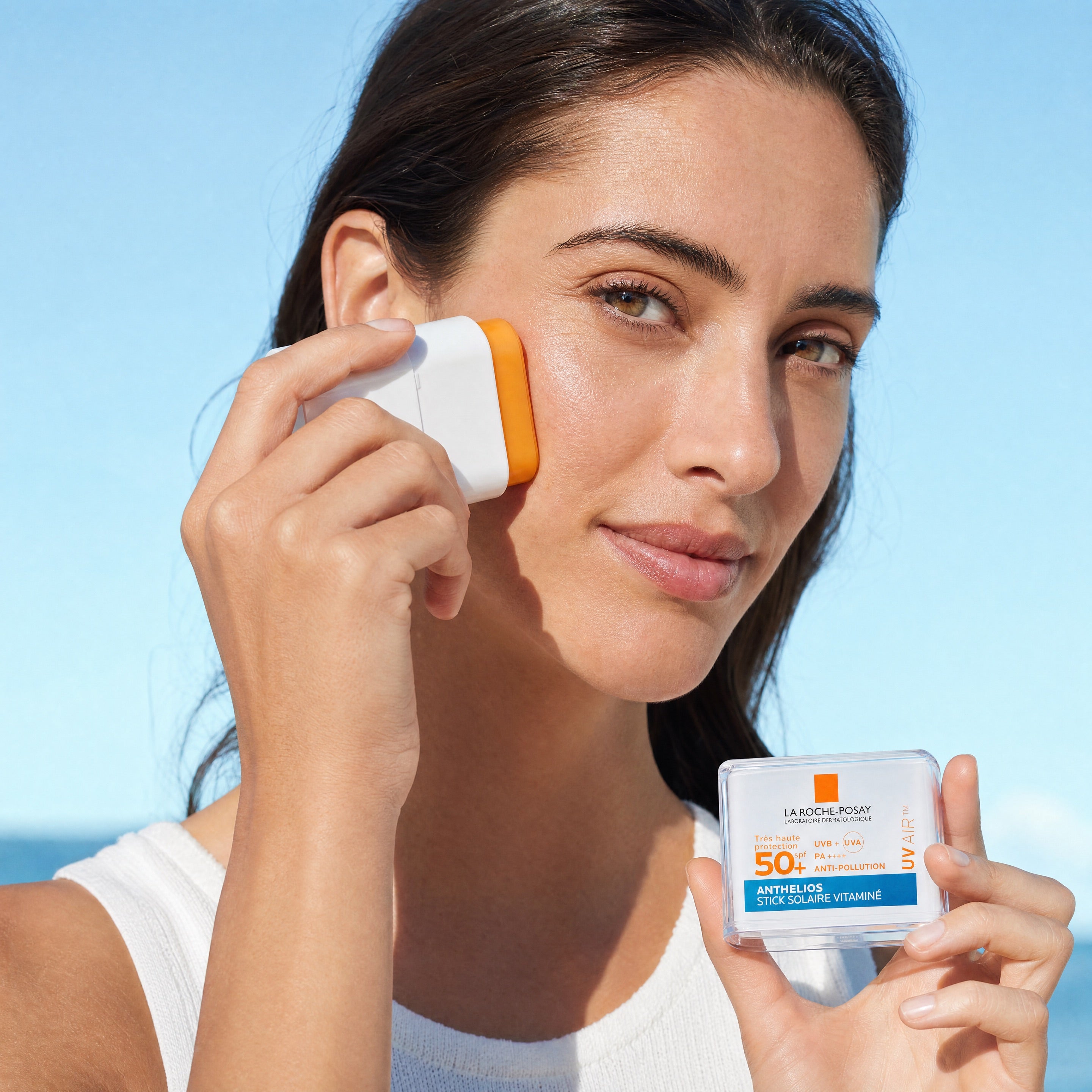 La Roche-Posay Anthelios UVAIR Vitamin Sun Stick SPF50+ – Face Application