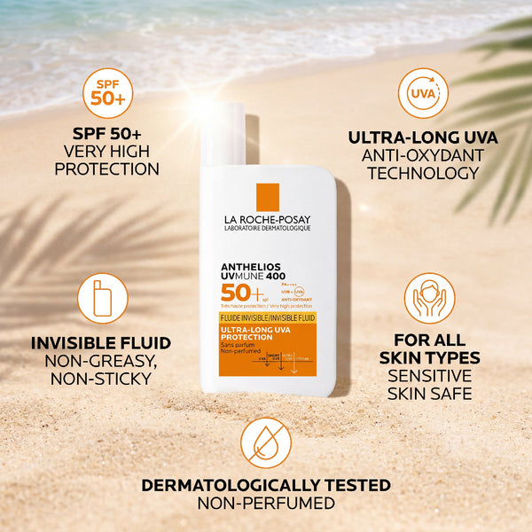 La Roche-Posay Anthelios UVMune 400 Invisible Fluid Fragrance-Free – Info