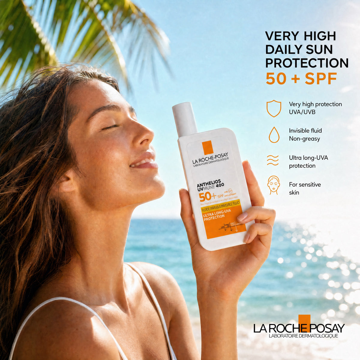 La Roche-Posay Anthelios UVMune 400 Invisible Fluid SPF50+ – Daily Sun Protection Lifestyle