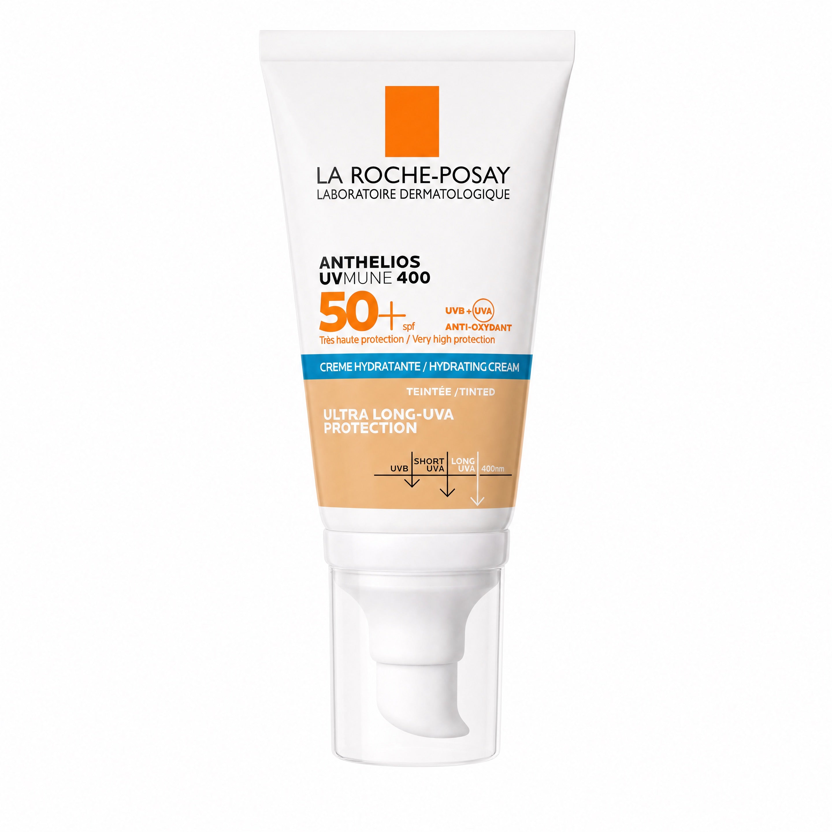 La Roche-Posay Anthelios UVMune 400 Tinted Hydrating Cream SPF50+ 50ml – Front Tube