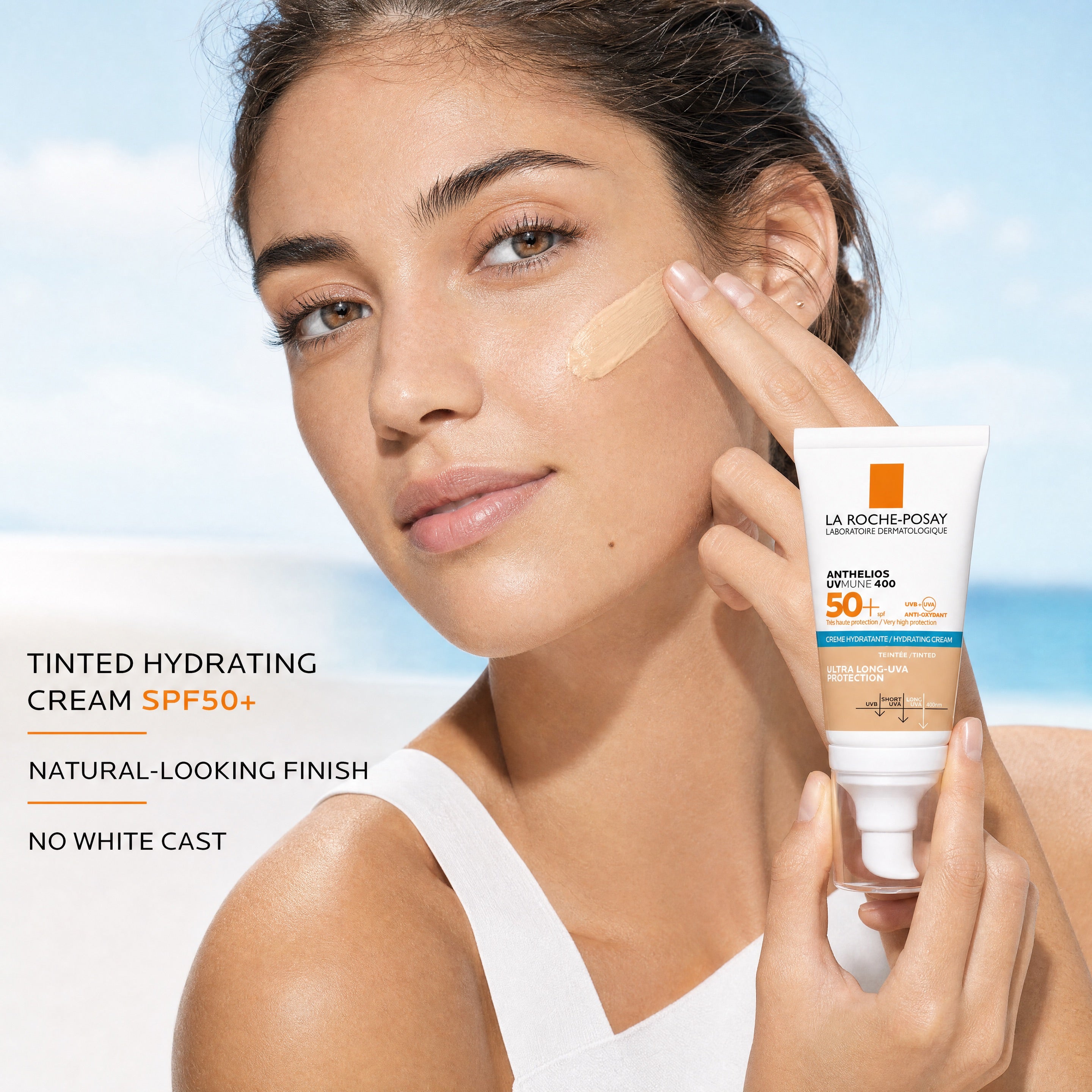 La Roche-Posay UVMune 400 Tinted Hydrating Cream SPF50+ – Tinted Finish Application