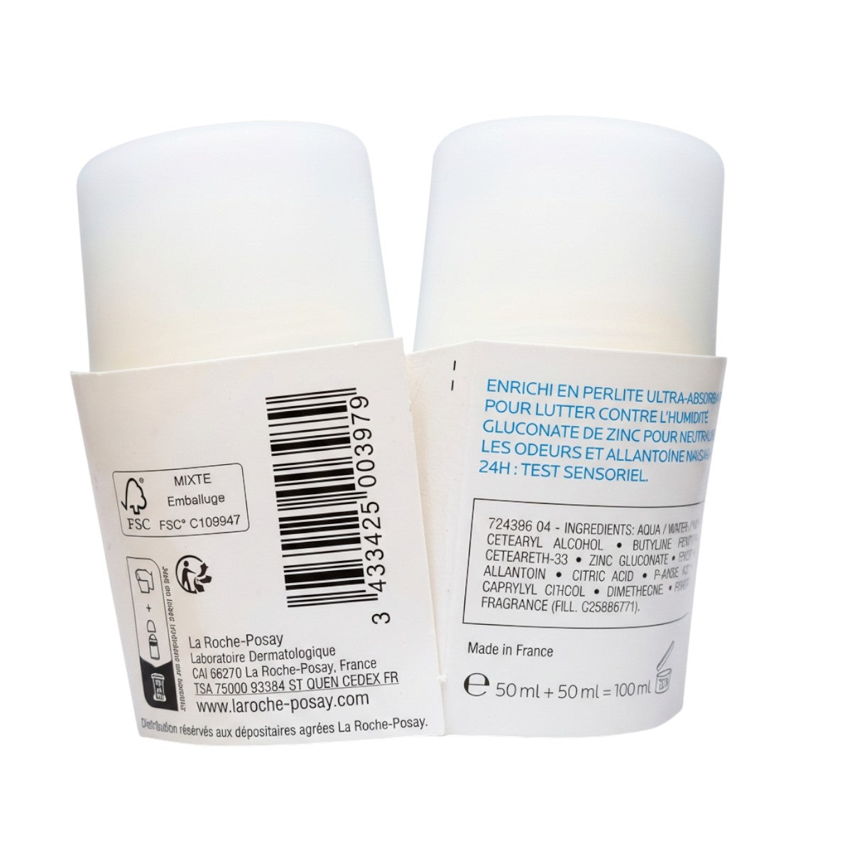 La Roche-Posay Deodorant 24H Sensitive Skin Roll-On Duo – Packaging Detail