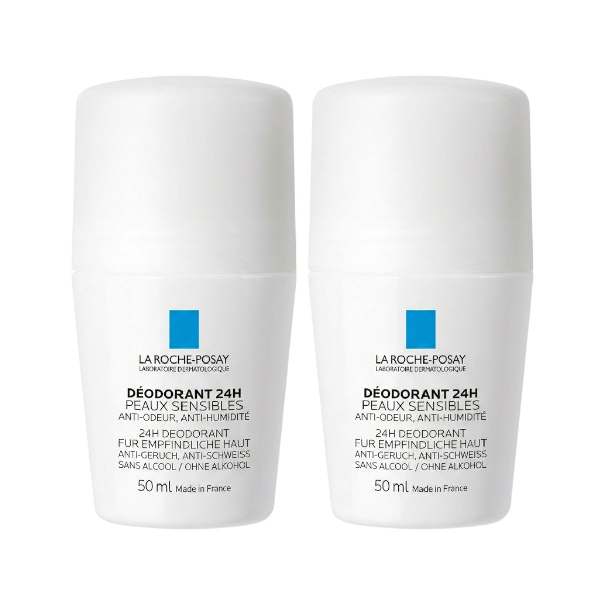 La Roche-Posay Deodorant 24H Sensitive Skin Roll-On Duo – Front