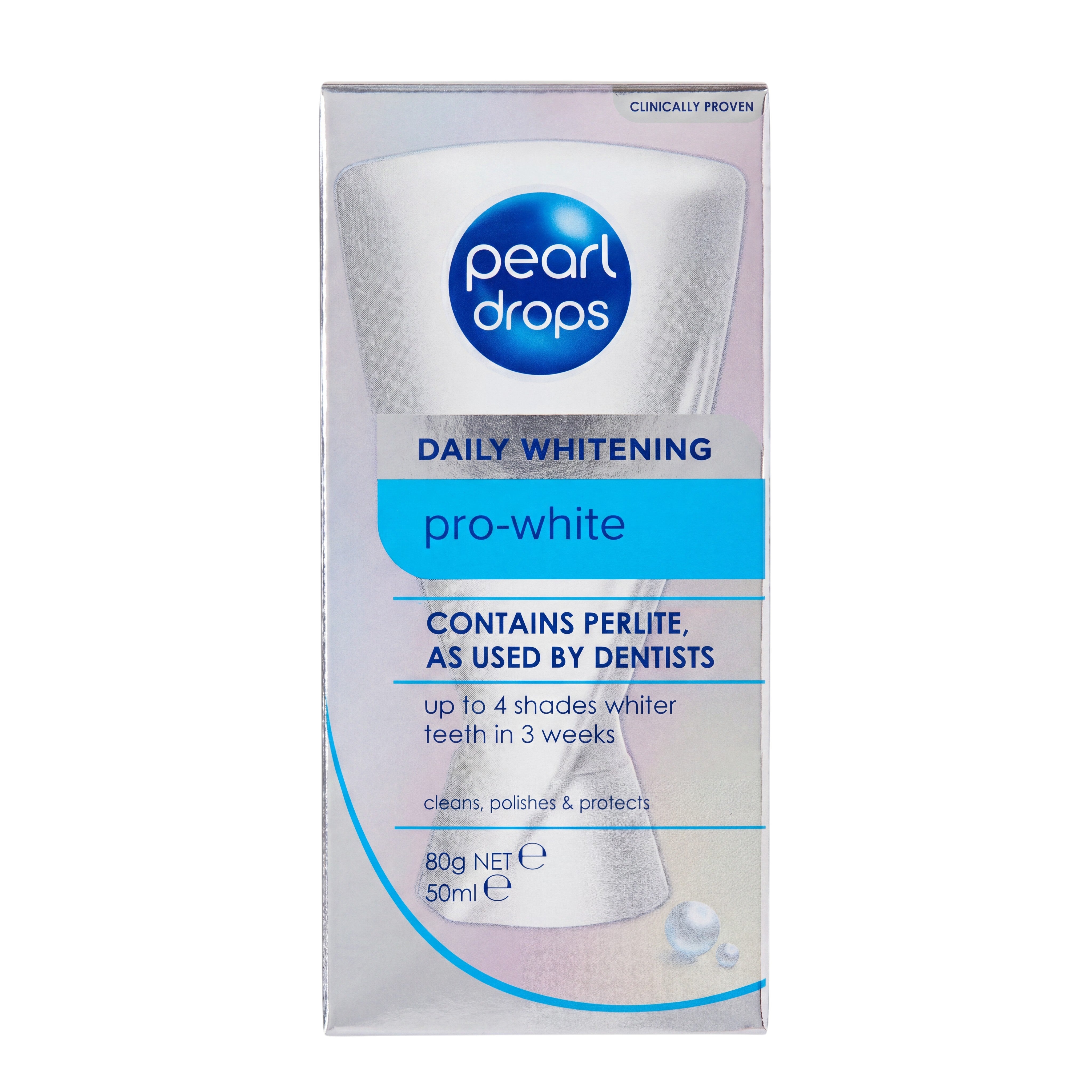 Pearl Drops Daily Whitening Pro-White Toothpaste 80g – Box Front