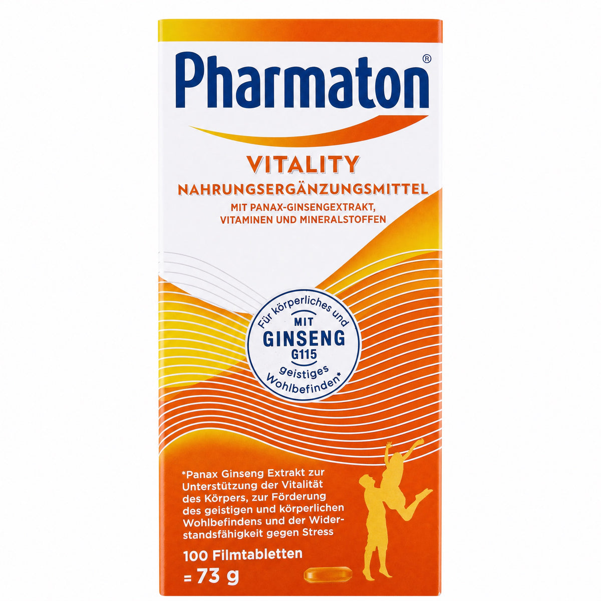 Pharmaton Vitality Ginseng G115 100 Tablets - Front Box