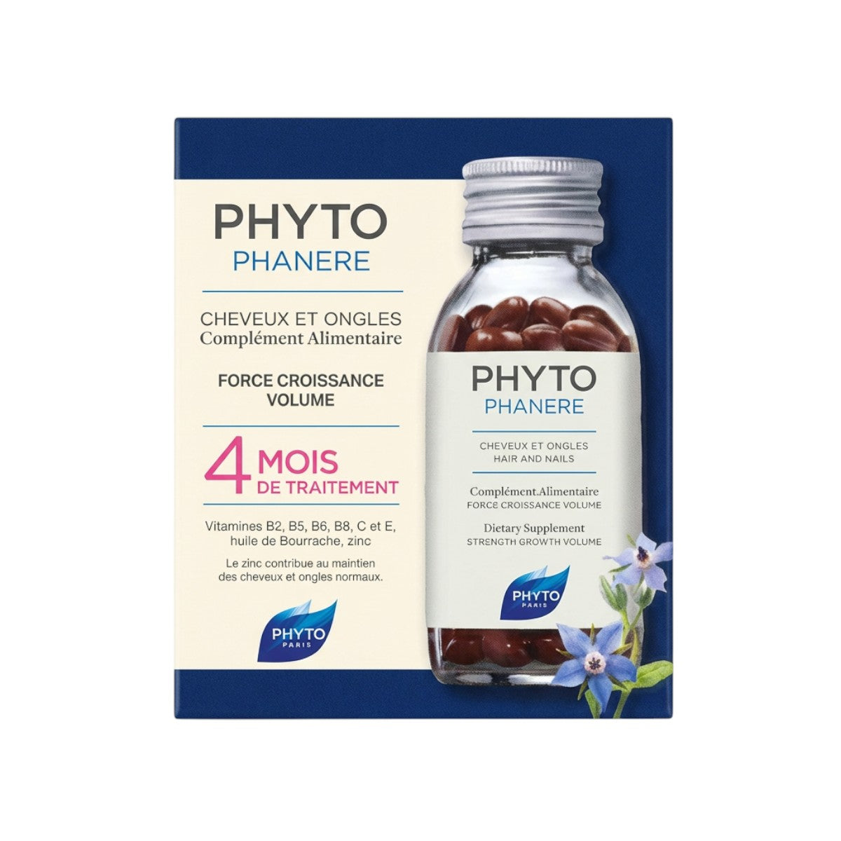 Phyto Phanere Hair & Nails Dietary Supplement – Front Box Image