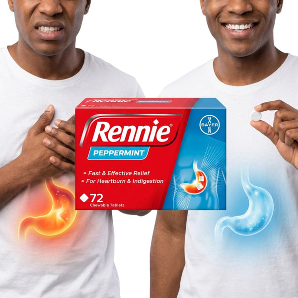 Rennie Peppermint Tablets – Fast Relief from Heartburn, Indigestion and Acid Reflux