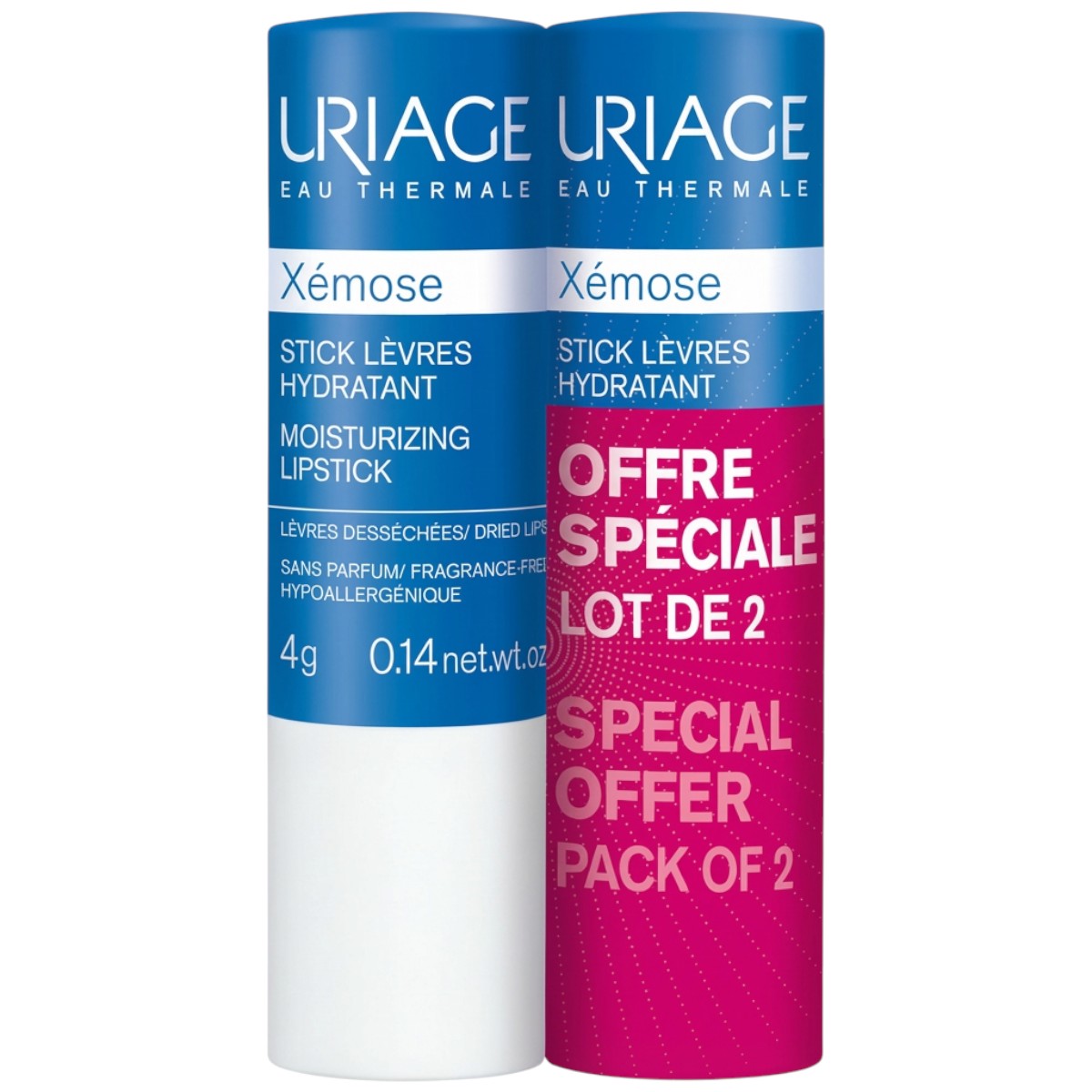 Uriage Xémose Moisturizing Lip Stick Duo – Front