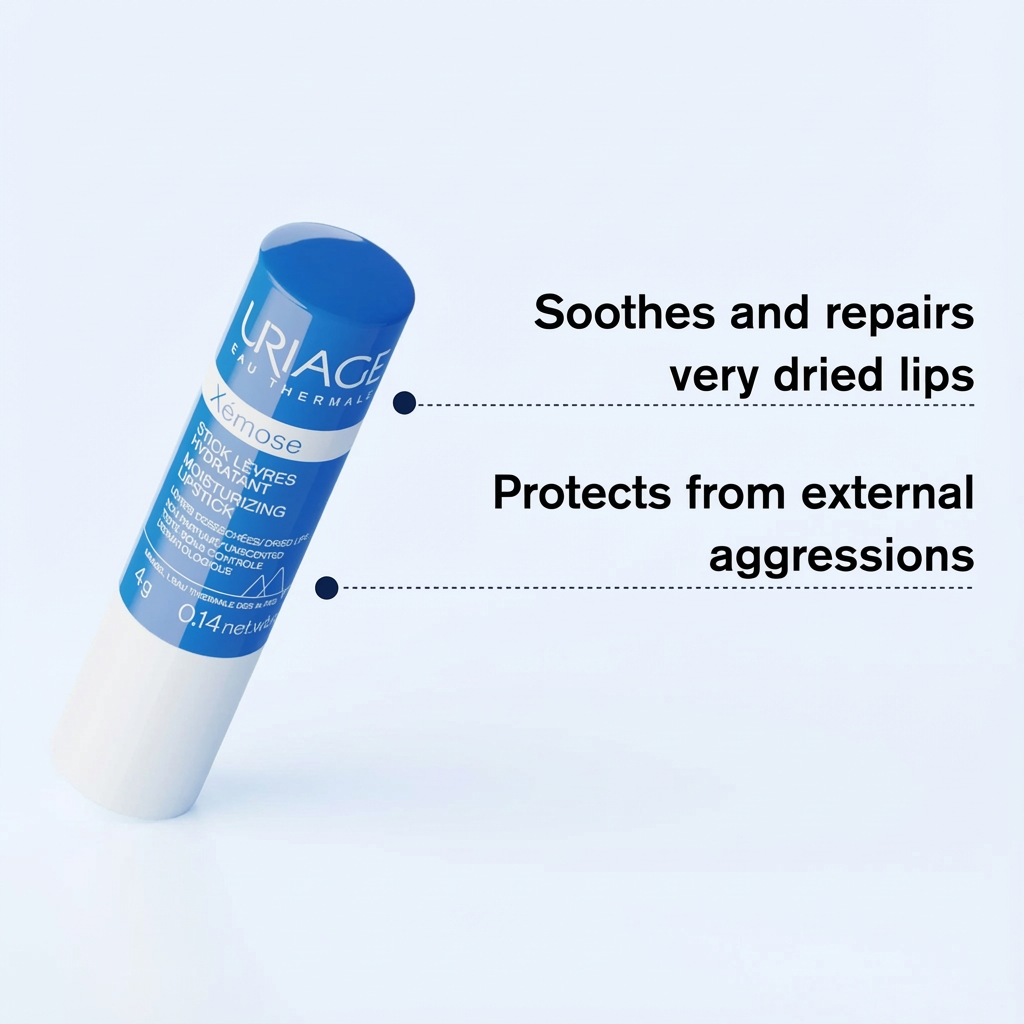 Uriage Xémose Moisturizing Lip Stick Duo – Texture Close Up