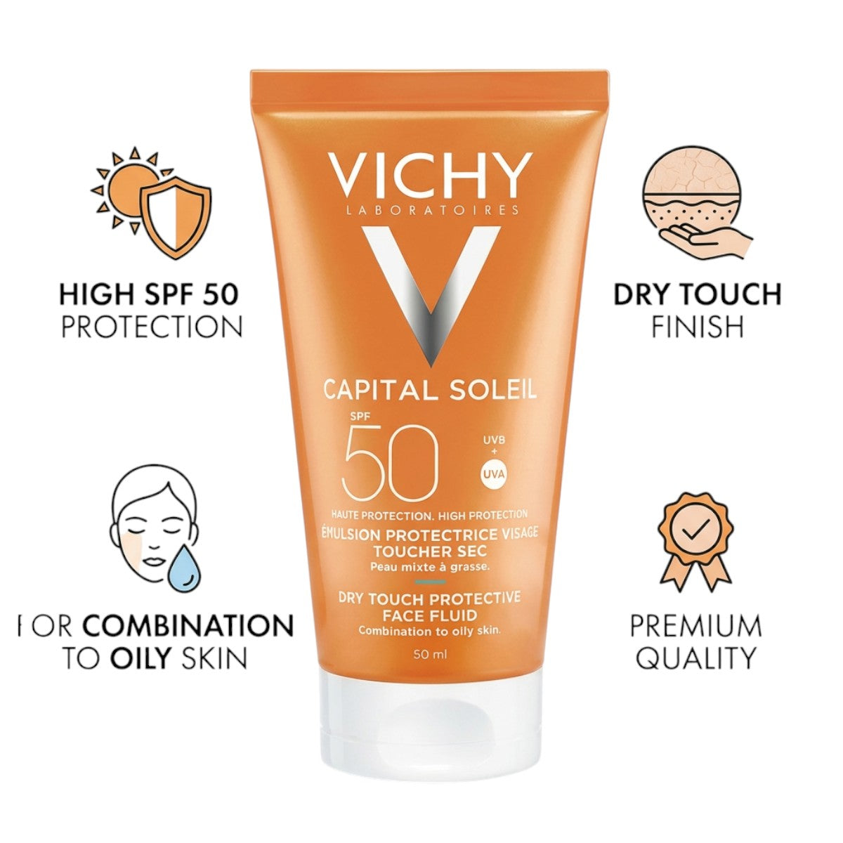 Vichy Capital Soleil Dry Touch Face Fluid SPF 50 – Lifestyle