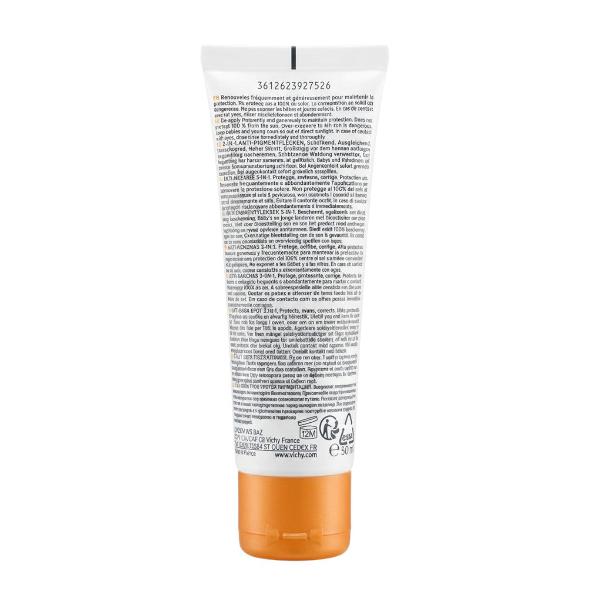 Vichy Capital Soleil SPF 50 Tinted – Back Tube