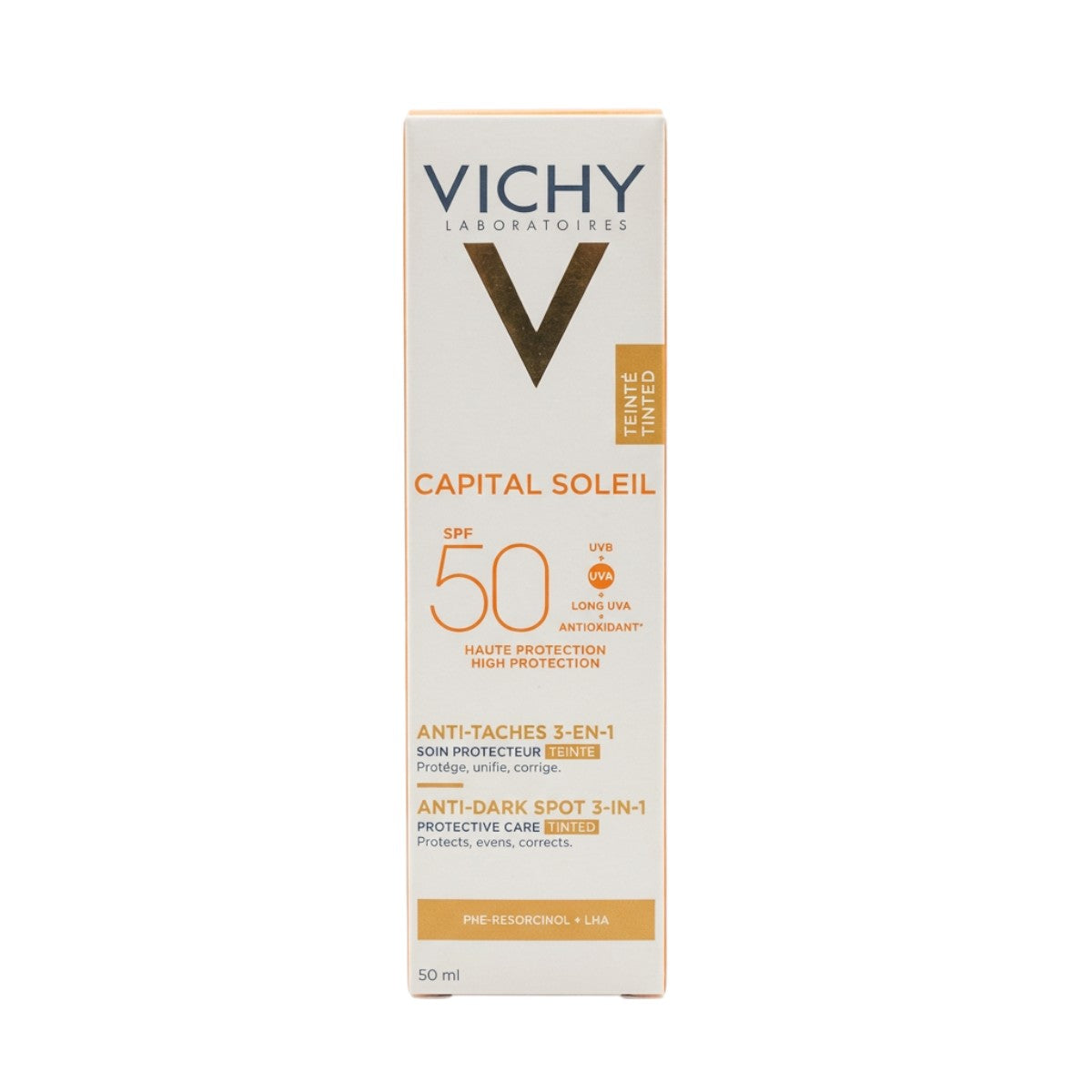 Vichy Capital Soleil SPF 50 Tinted – Front Box