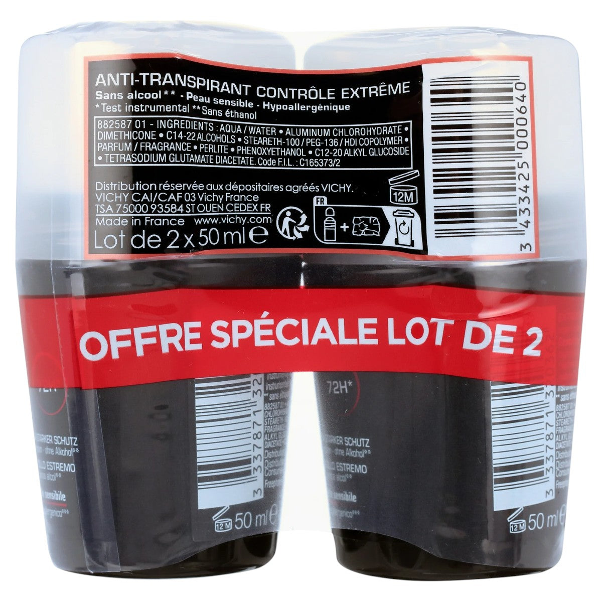 Vichy Homme Extreme-Control 72H – Back