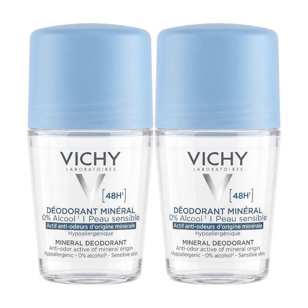 Vichy Mineral Deodorant 48H Sensitive Skin 2 Pack – Front