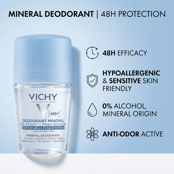 Vichy Mineral Deodorant 48H Sensitive Skin 50ml – info