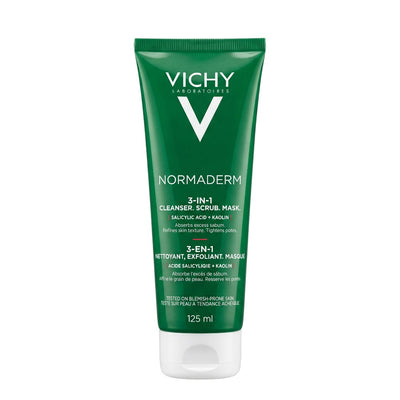 Vichy Normaderm 3-in-1 Cleanser Scrub Mask 125 ml