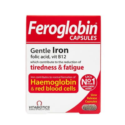Vitabiotics Feroglobin Gentle Iron Slow Release Capsules – 30 Capsules