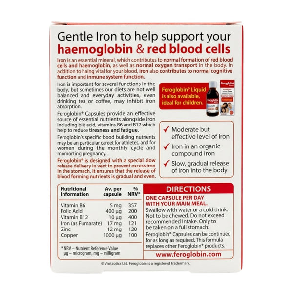 Vitabiotics Feroglobin Gentle Iron – Back