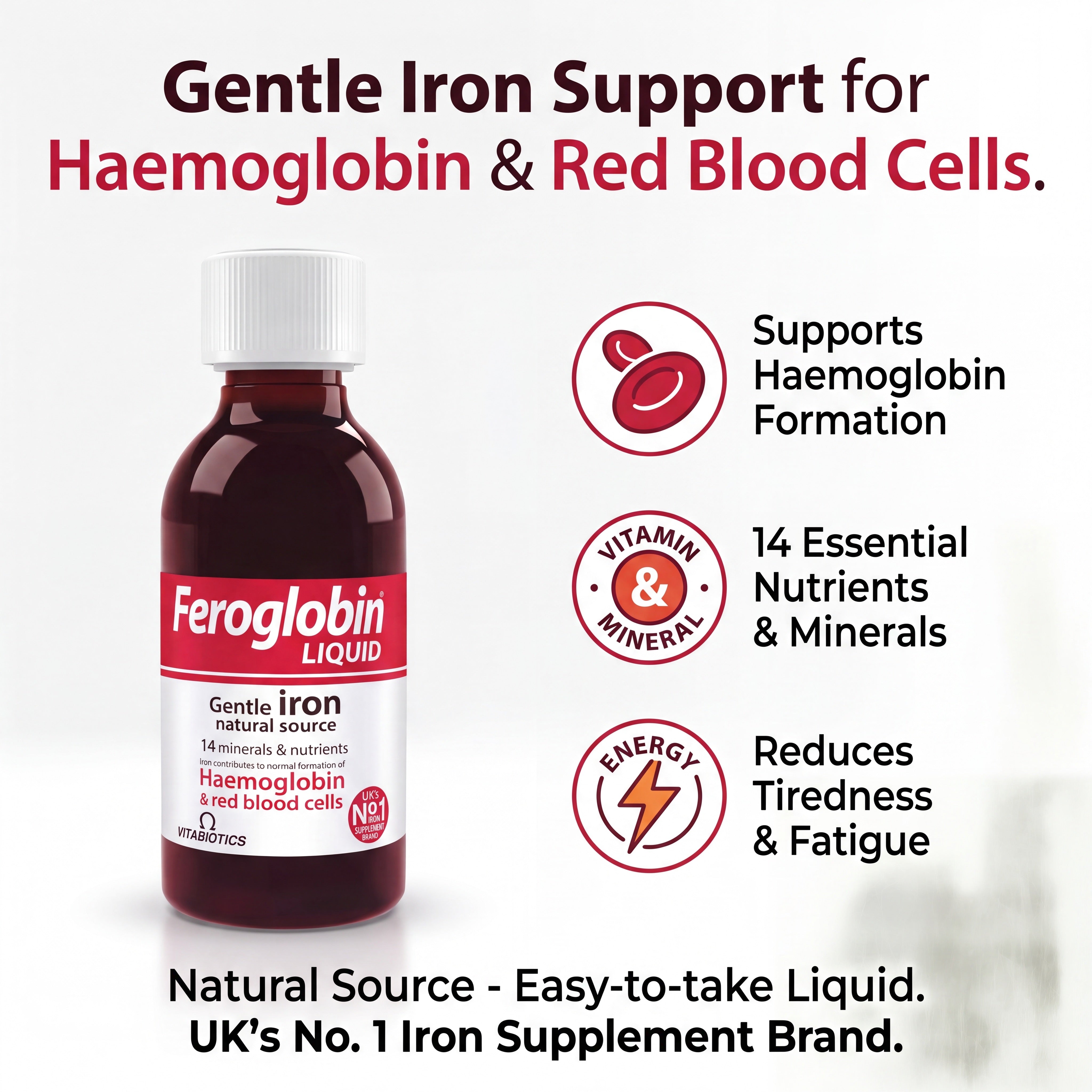 Vitabiotics Feroglobin Liquid 200ml – Gentle Iron Formula