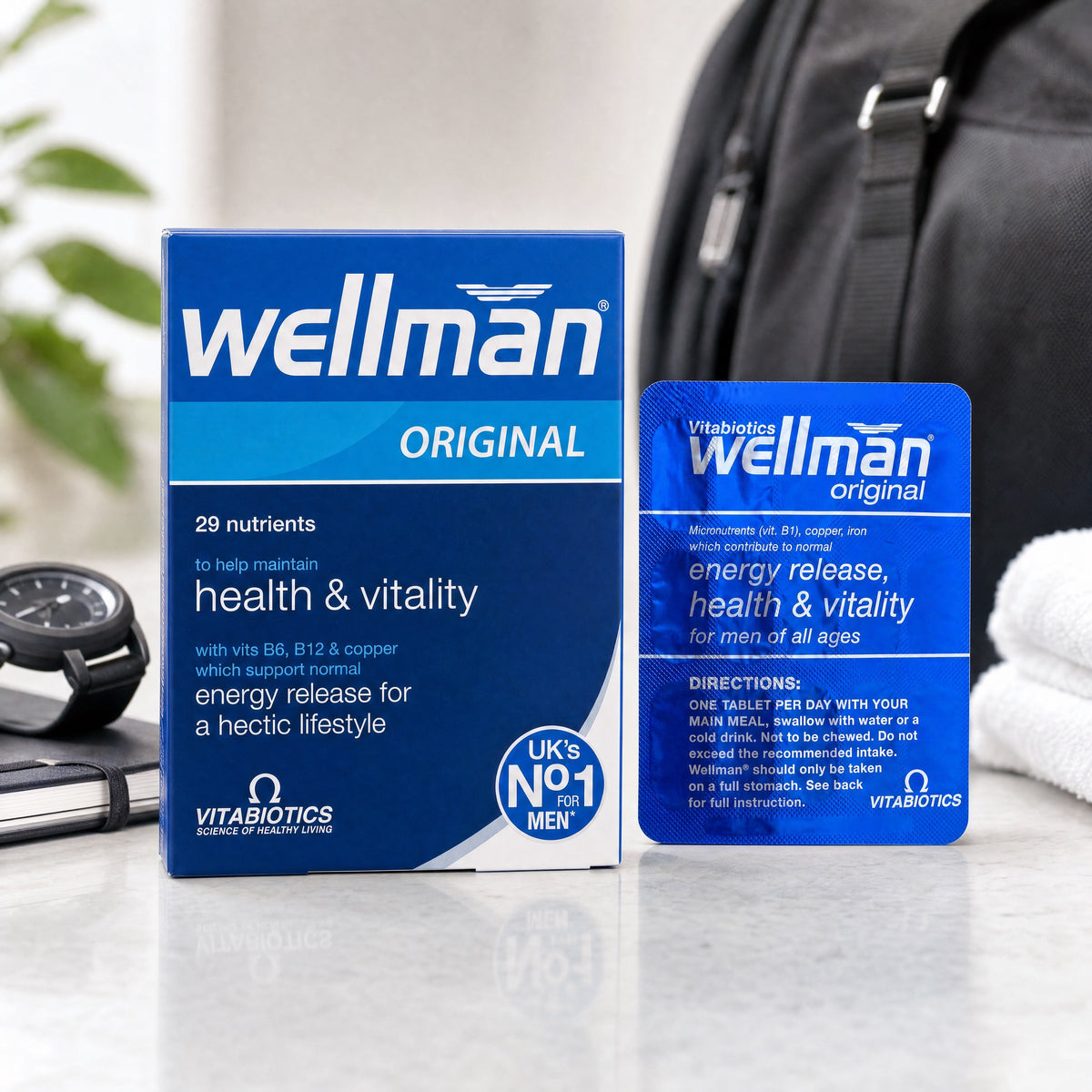 Vitabiotics Wellman Original Men's Multivitamin – Box and Blister Pack