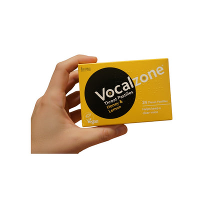 Vocalzone Honey & Lemon Throat Pastilles 24 Count – hand